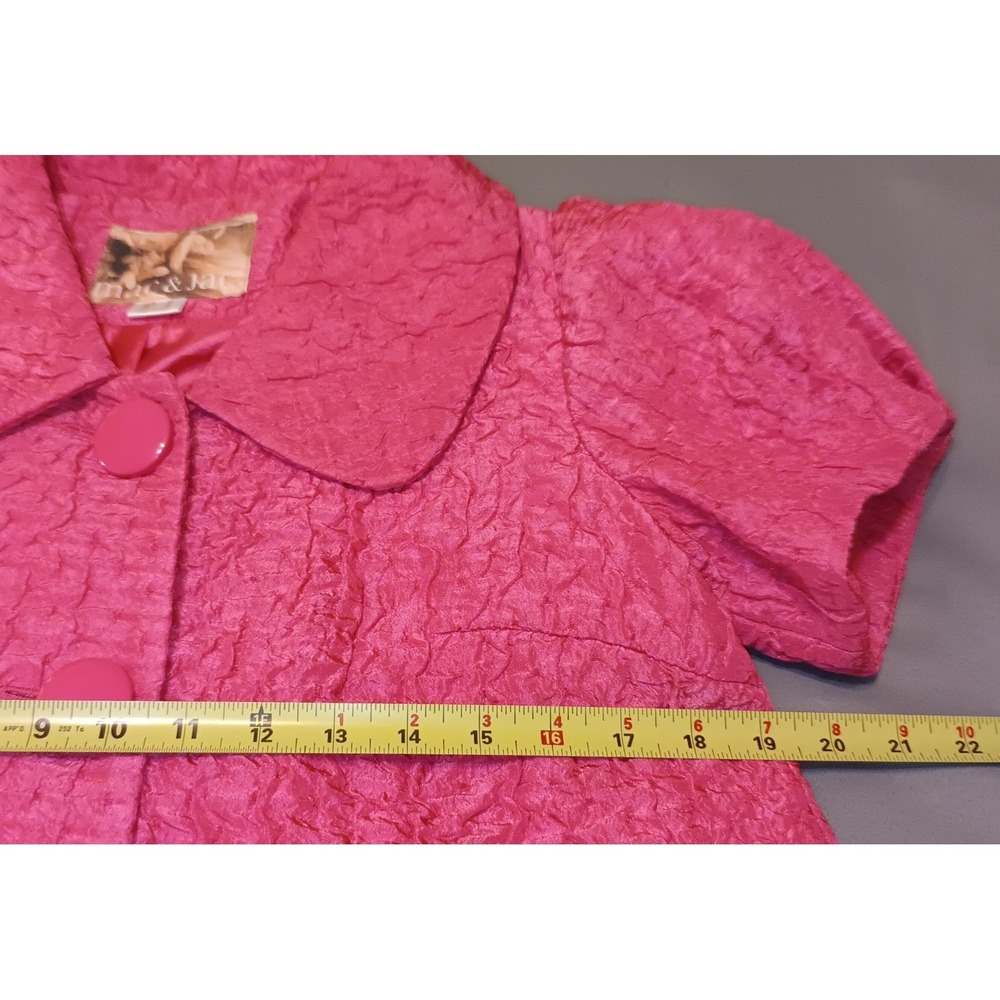 Mac & Jac Womens Jacket Button Shirt Pink Career Barbiecore Dollcore Coquette - Picture 2 of 10